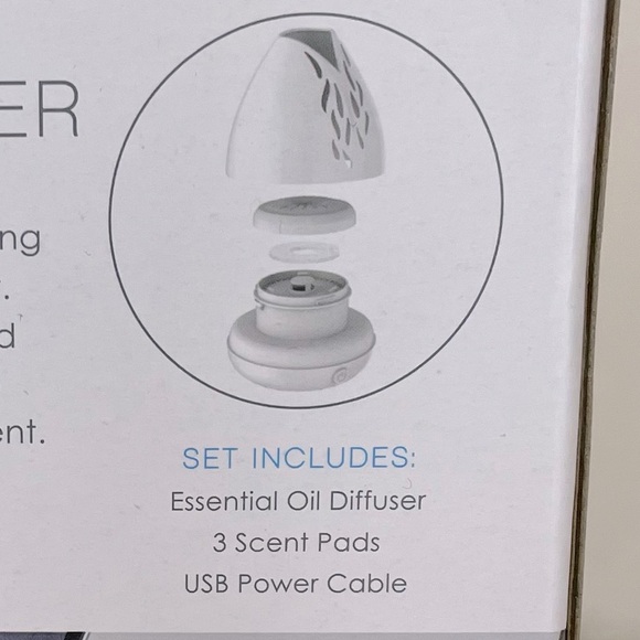 NIB PureSpa Breeze USB Essential Oil Aroma Diffuser - Picture 3 of 8